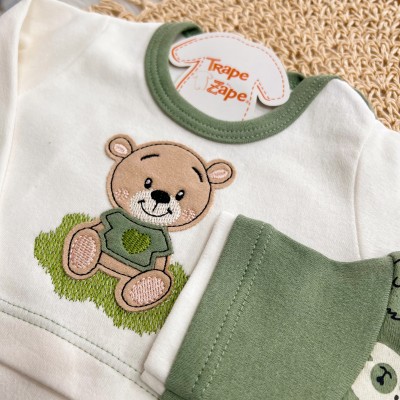 Conj. de Malha 3 peças - Bear de Camisetinha - Verde